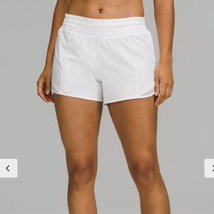 NWOT Lululemon Hotty Hot High-Rise Lined Short 4" White